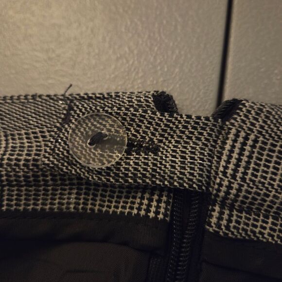 Harve Benard Grey Checkered Pleated Wool Pencil Skirt Size 14 Preppy College - Picture 5 of 7